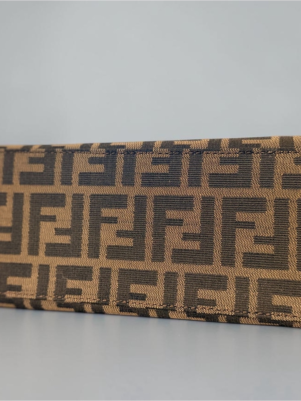 Fendi Brown Zucca FF-Logo Tote with Silver Buckle - Picture 6 of 13
